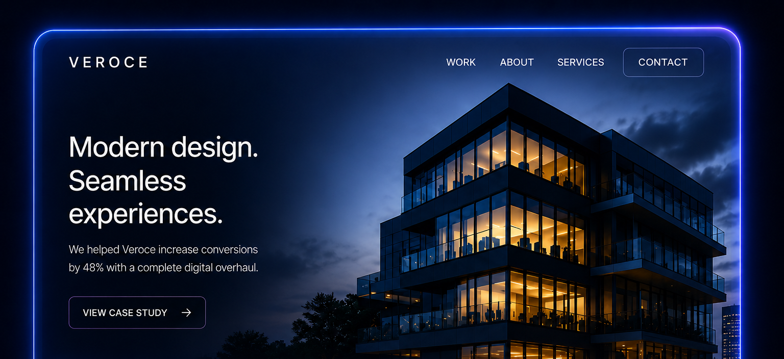 Modern design case study mockup